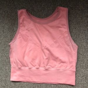 High neck crop top bra